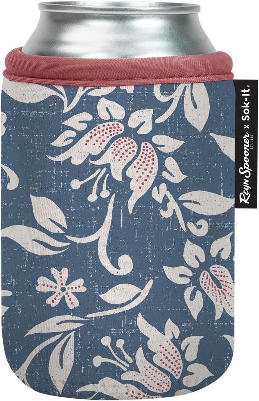 Sok It CanSok Sleeve for Beer & Soda Insulated Neoprene Cover (Reyn Spooner Kia Orana, 12oz Can Sleeve)