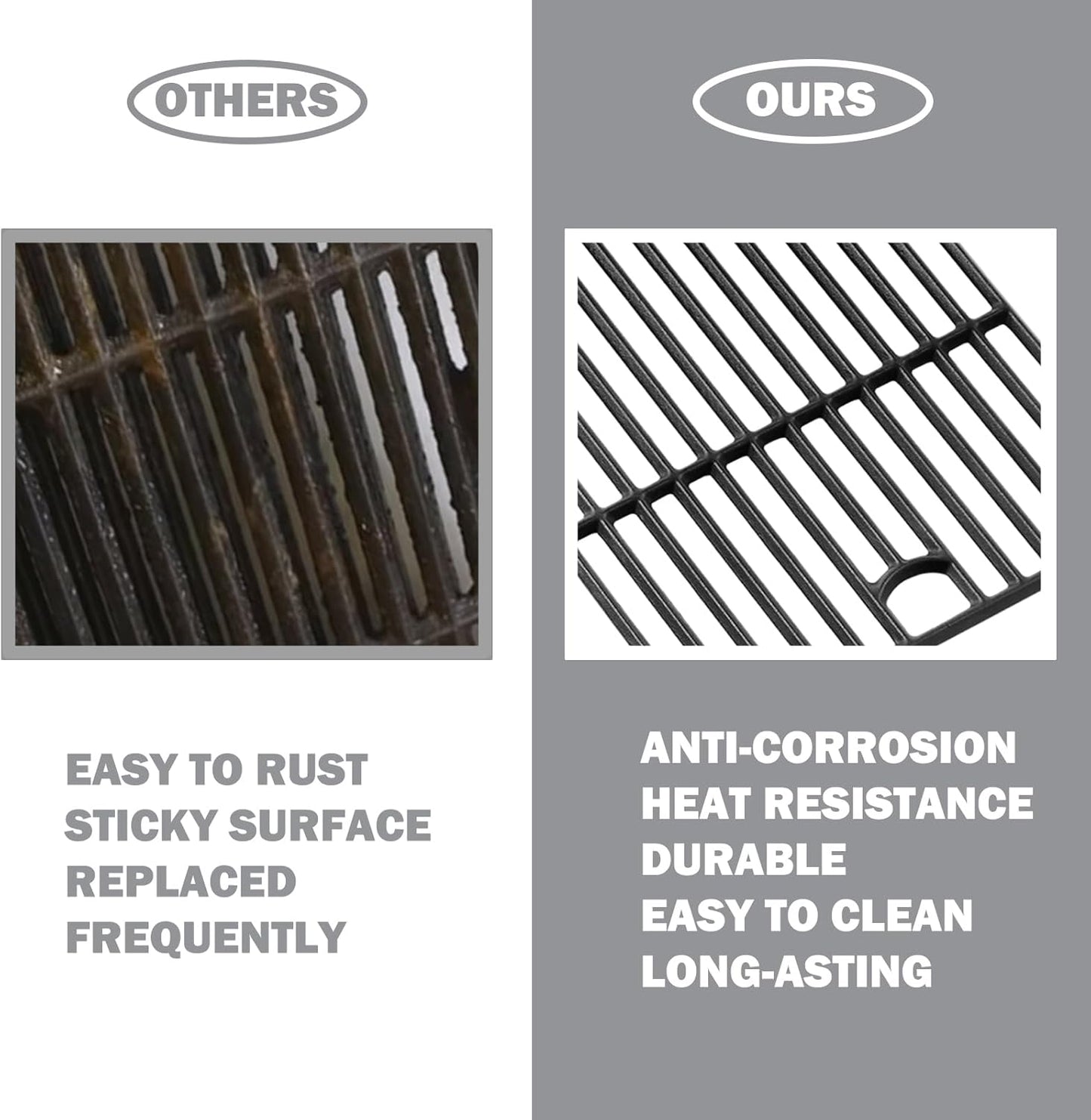 DGB390SNP-D Grill Grates Parts for Dyna Glo Grill Replacement Parts DGB390SNP DGB390BNP-D Cooking Grates Dyna Glo 3 Burner Gas Grill Parts 104-13002 Grill Grates DGB390CNP Cast Iron Grid Grate 17.6 in