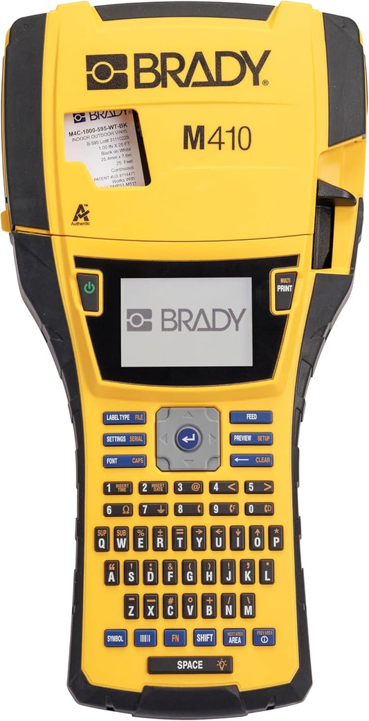 Brady M410 Handheld Portable Label Printer Kit with Product and Wire ID Software, Carrying Case, Rechargeable Battery and Charger, Magnetic and Utility Holders, 11.5" H x 6" W x 3.5" H