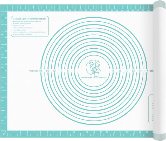 Non stick Pastry Mat, Dough Mat for Rolling, Silicone Baking Mat, Fondant/Pie Crust Mat Kitchen Counter Mat, Macarons Bread Baking Mat Baking Supplies Extra Large 28 x 20 Inch