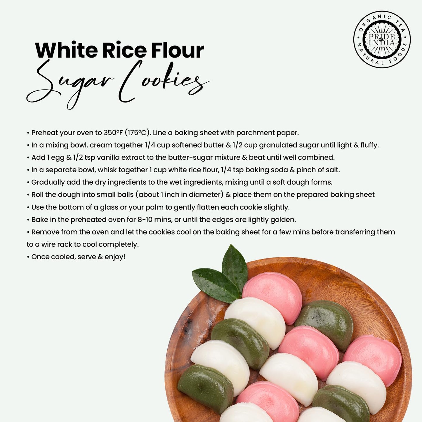 Pride of India- White Rice Flour 1 lbs (454 gm) Mild Slightly Sweet Neutral Taste Freshly Milled in Small Batches | Used for Cooking Baking Coating Thickening | Vegan, Gluten Free