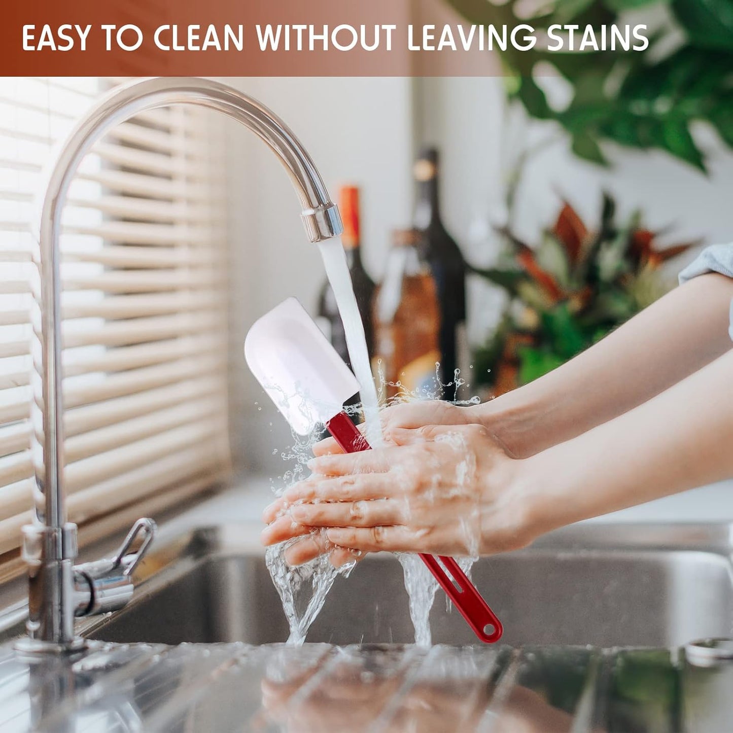 Norme 8 Pcs High Temp Silicone Spatulas Heat Resistant Rubber Spatula Commercial Silicone Scraper with Handle for Kitchen Cook Baking Mixing Utensil, Dishwasher Safe (10 Inch,14 Inch)