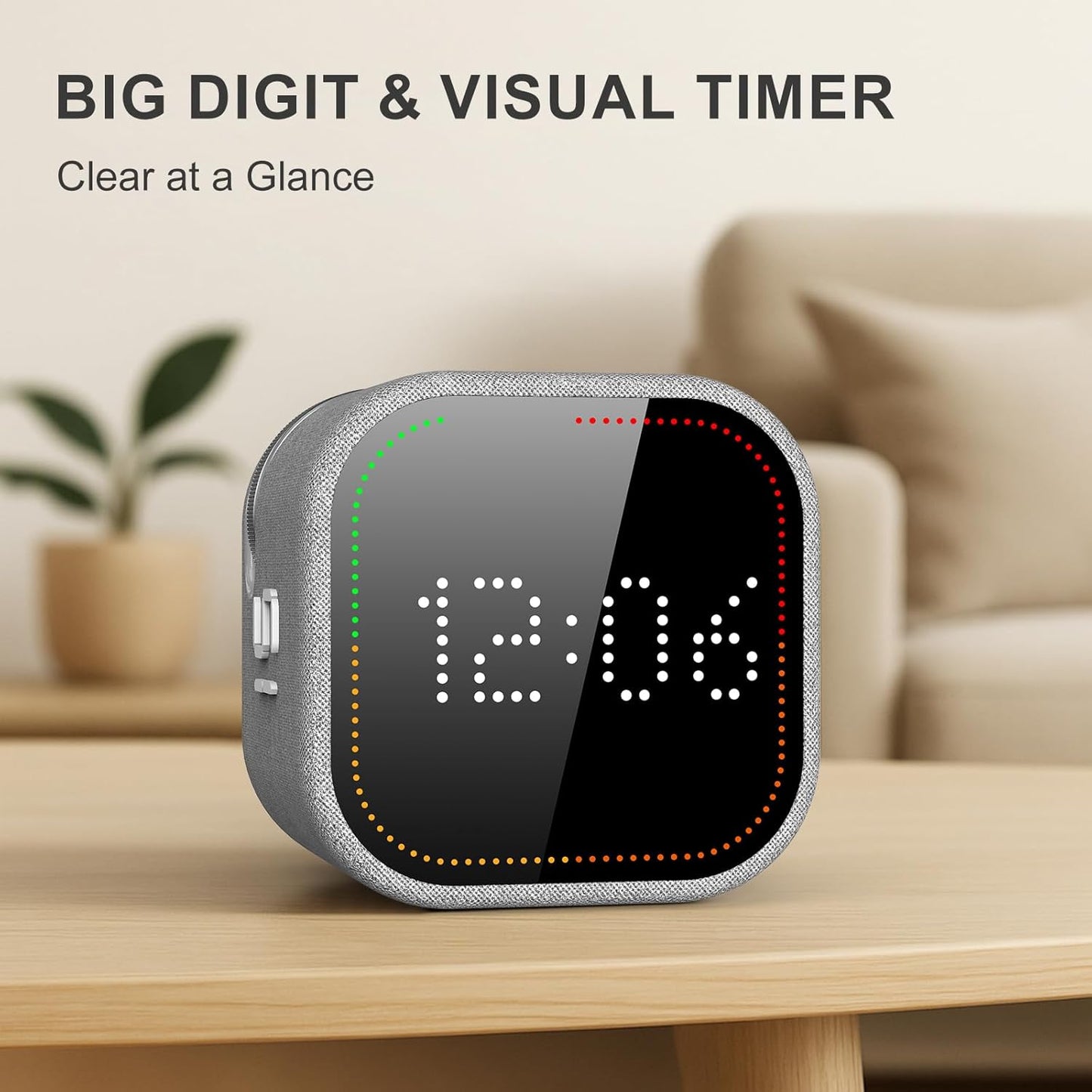 REACHER Fast Custom Pomodoro Timer Cube | Productivity Timer | Small Visual Cube | Silent, Vibrate Reminder | Adjustable Sound Alert | Magnetic, Visual Countdown | for ADHD, Study, Kitchen, Classroom