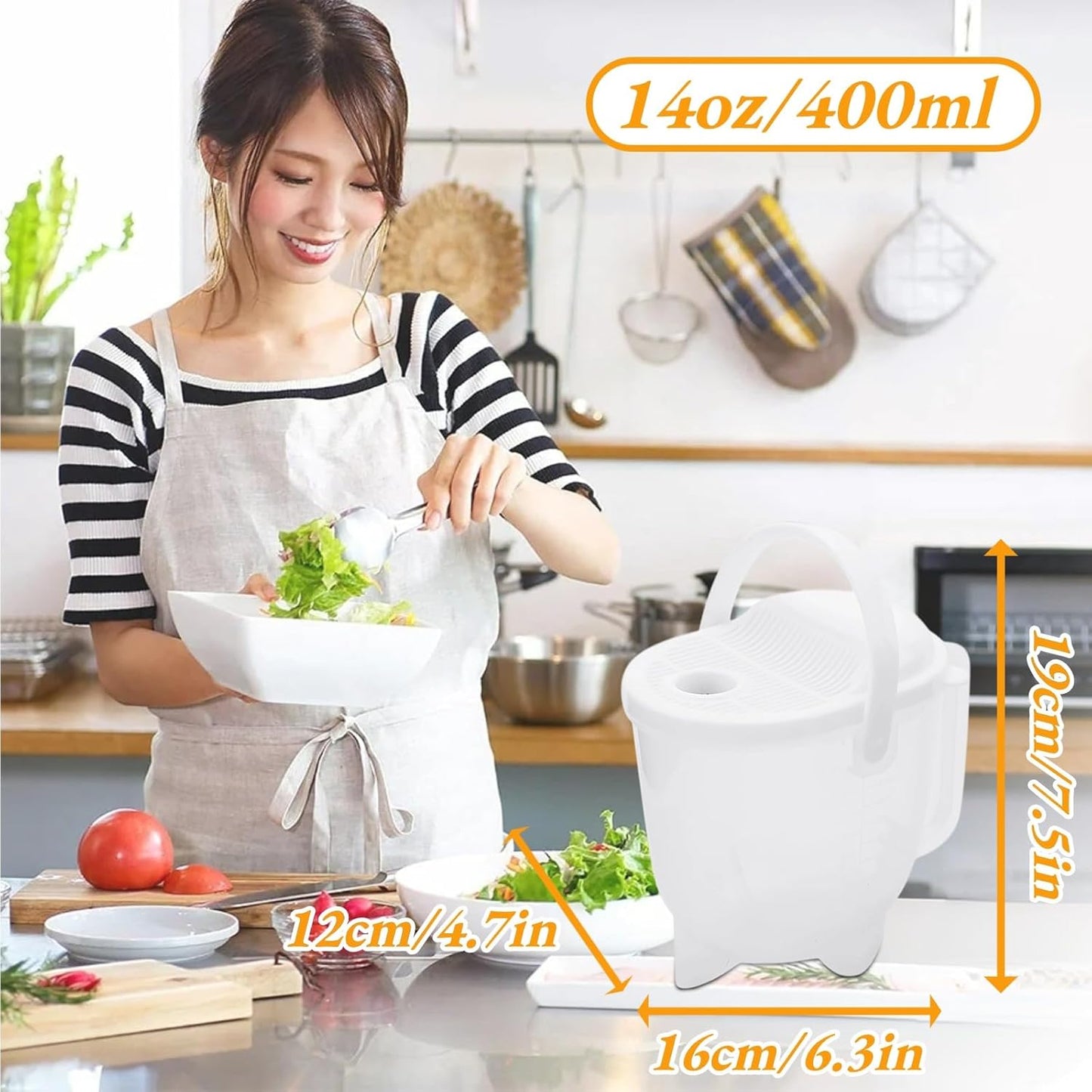 Rice Washer Strainer Bowl, Portable Rice Cleaner Strainer, Kitchen Colander with Handle for Rice, Beans, Grapes and Small Tomatoes