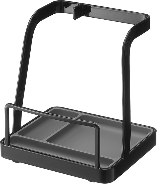 Yamazaki Home Tower Lid & Ladle Stand - Large, Kitchen Stand For Utensils, Lids, And Cookbooks, Heat-Resistant Kitchen Stand - Steel