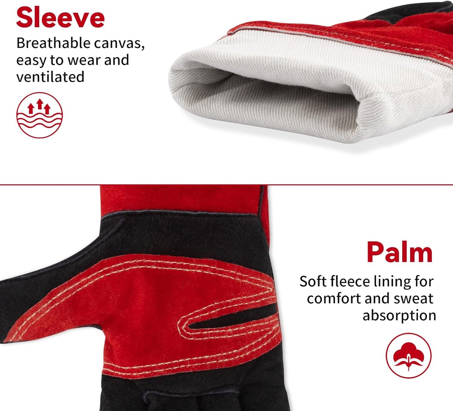 16 Inch Welding Gloves Heat Resistant 932°F for BBQ,Oven,Grill,Fireplace MIG,TIG,Stick Welding,Forging,Animal Handling(2XL)