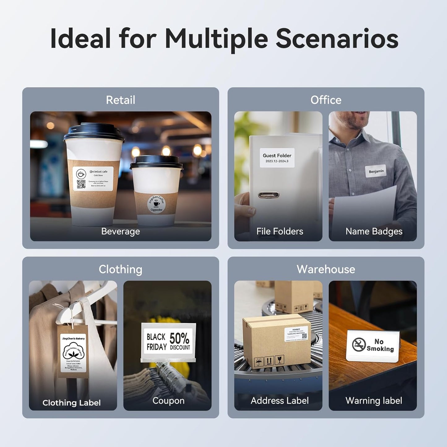 NIIMBOT K3 Label Printer, 3 Inch Desktop Label Maker with High-Speed, Bluetooth and USB Connection, Support Smartphone & PC, Thermal Label Maker for Small Business and Home Office