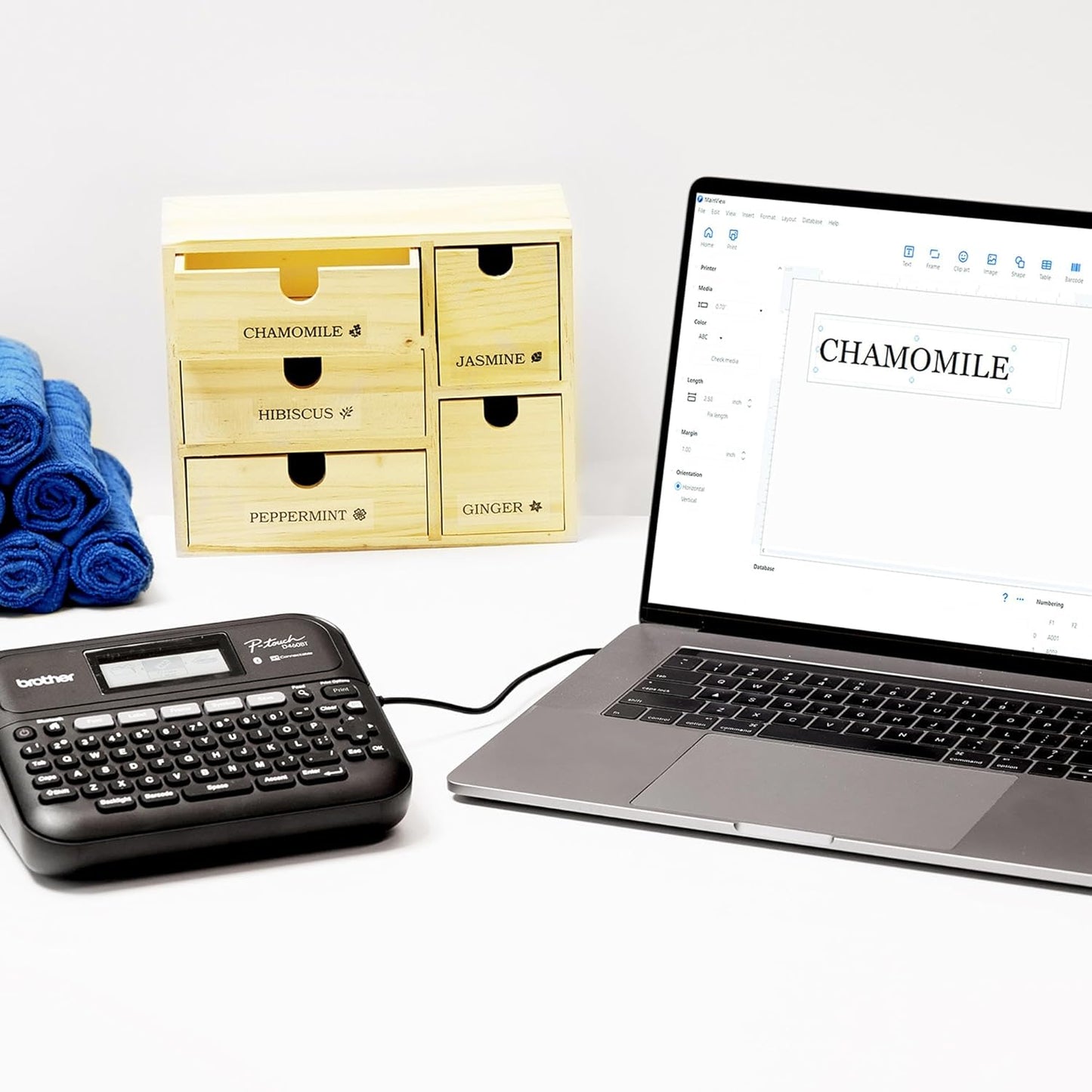 Brother P-Touch PT-D460BT Business Expert Connected Label Maker | Connect and Create via Bluetooth® on TZe Label Tapes up to ~3/4 inch, White