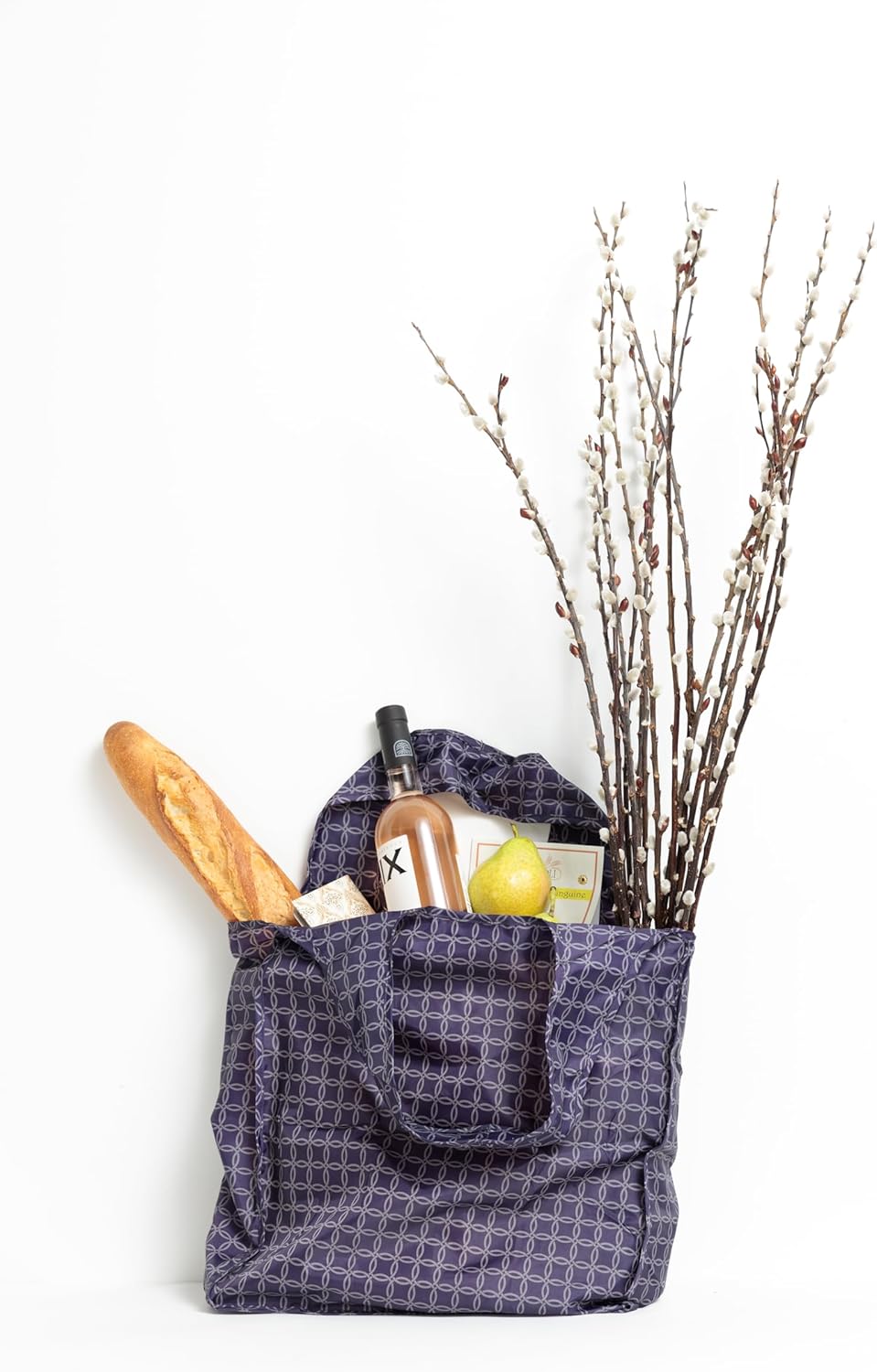 Reusable Grocery Bag - Stylish Shopping Bag for Groceries - Foldable Tote Bag - Medium Size