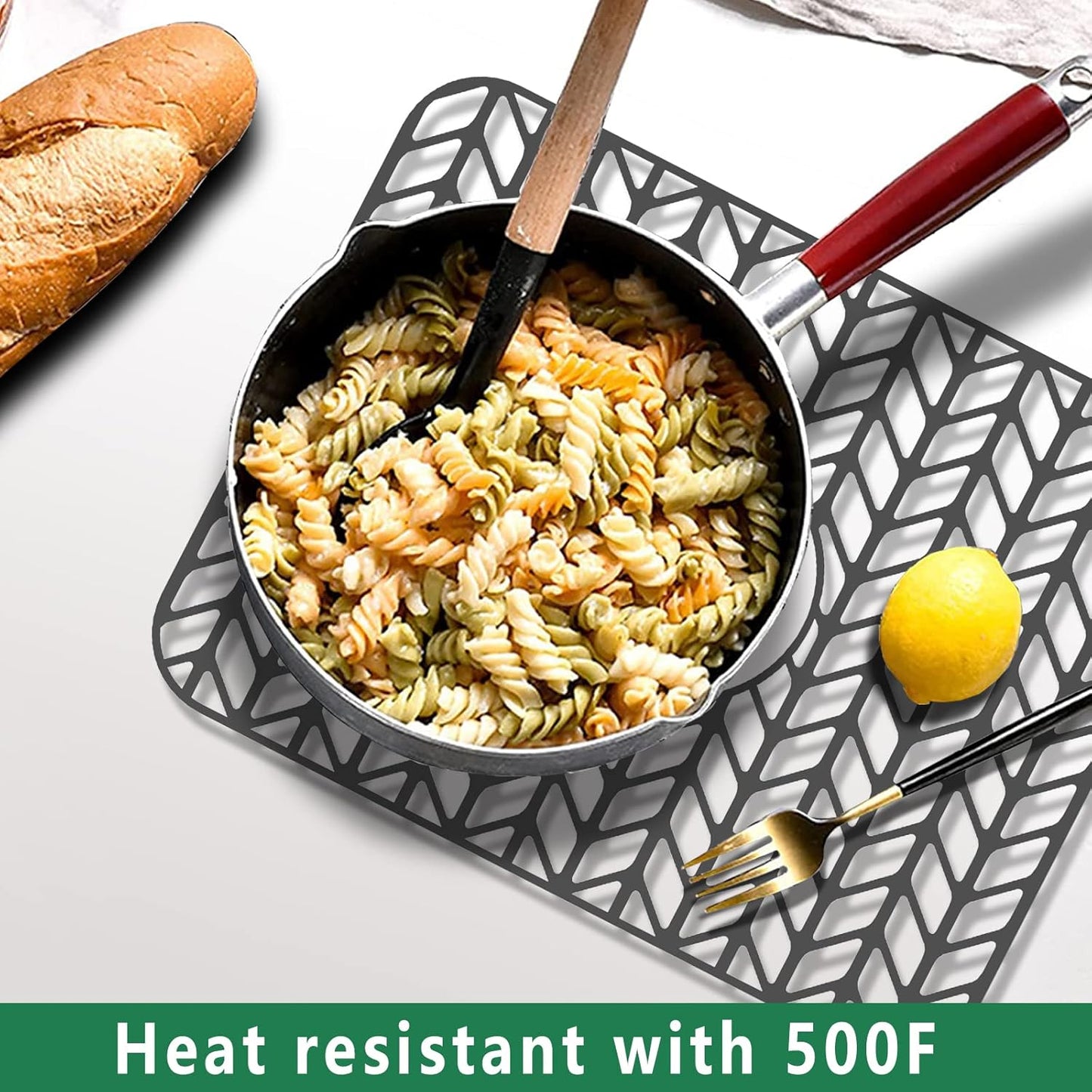 GUUKIN Sink Protectors for Kitchen Sink Grid 16-3/16" X 12-1/2", Centered Drain for Single Sink Bowl with Corner Radius 4-11/16" Kitchen Mat