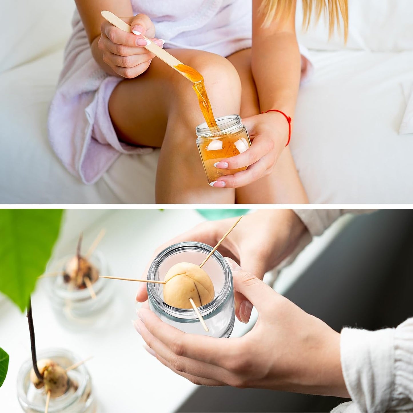 Norme 96 Pcs Glass Jars with Lids Empty Small Glass Containers and Inner Liners Reusable Cosmetic Jars Round Airtight Bottles with Plastic Woodgrain Lids for Travel (4oz)