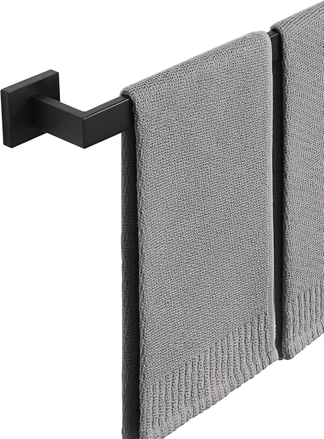 Alise Black Towel Bars,19.7 Inch Towel Holder Towel Racks for Bathroom and Lavatory,SUS304 Stainless Steel Hand Towel Hanger Rail Wall Mount,Useable Length 17.91 Inch Towel Bar, GYT050-B