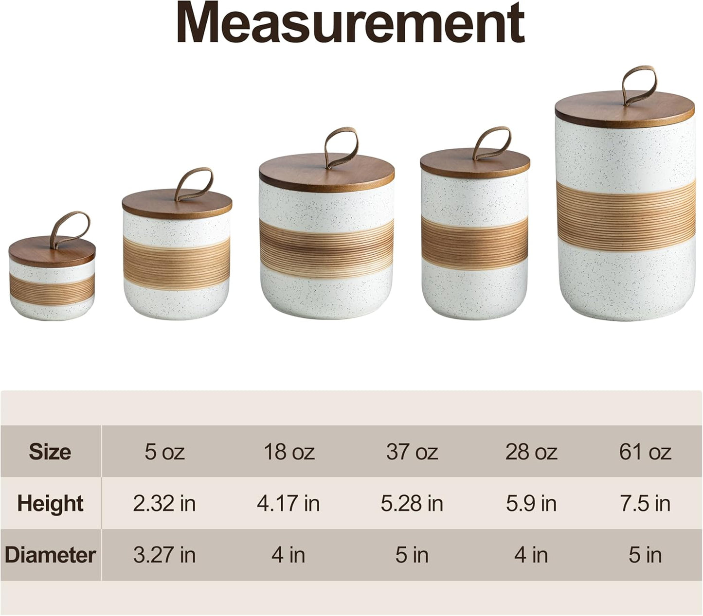 Coffee Container Jar with Lid, Ceramic Kitchen Food Storage Jars for Spice Sugar Cookie, Stackable Decorative Jars for Coffee Bar, White & 28oz