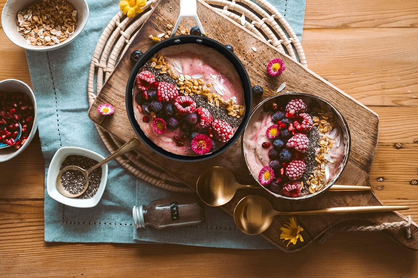 MSMK 2 Quart Saucepan with Lid, Burnt also Nonstick, PFOA Free Non-Toxic, Oven Safe to 700 ℉，Scratch-resistant, Induction Cooking Pot, for Induction, Ceramic and Gas Cooktops