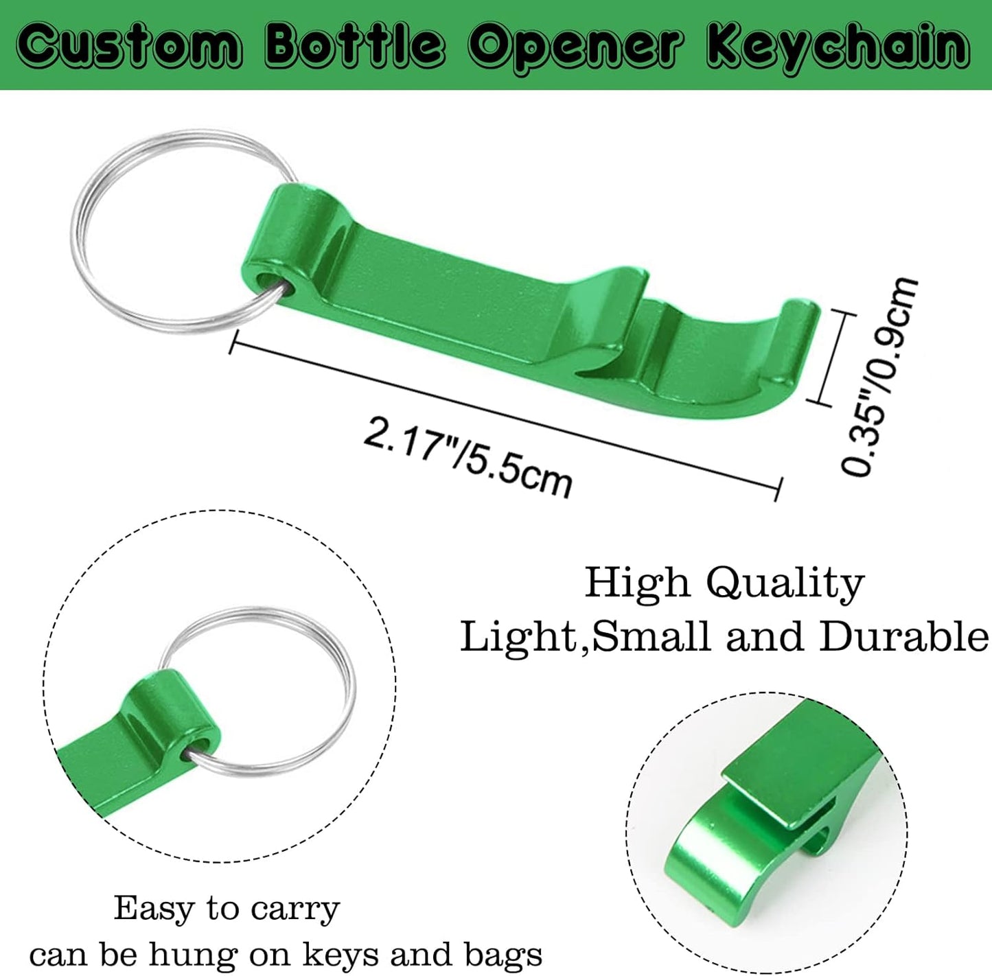 20PCS Personalized Bottle Opener Keychain Bulk Custom Beer Bottle Opener with Logo Text Engraved Wedding Bottle Opener Favors Customized Gifts for Guests Baby Shower Birthday Party-Gold