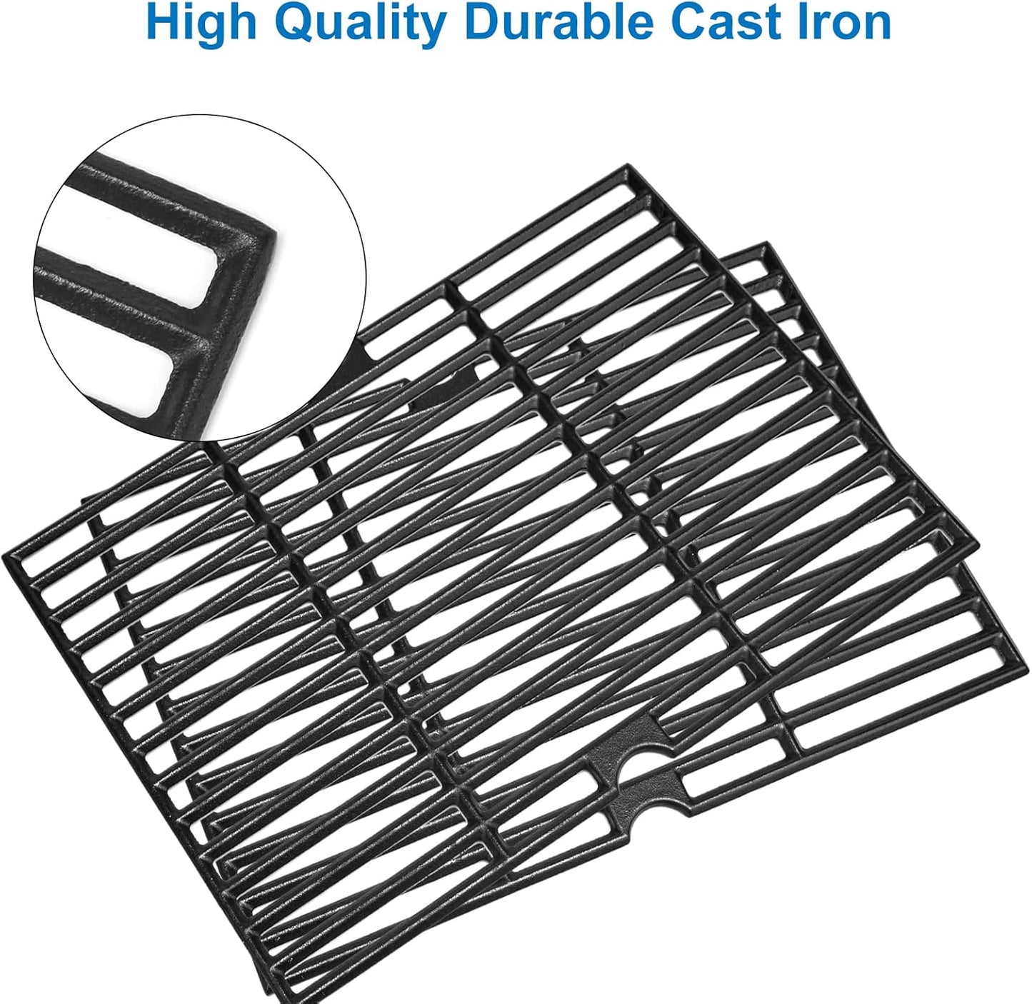 Uniflasy DG1-70-01-634-R Cooking Grid Grates for Dyna-Glo DGF350CSP DGF350CSP-D 2-Burner Open Cart Propane Cast Iron Gas Grill Grate DGF350SNP DGF350SNP-D 101-03011,Grill Grate for Blue Rhino GBC1932L