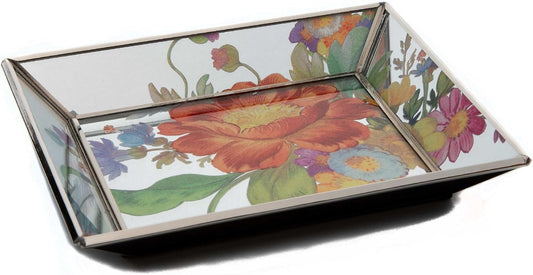 MACKENZIE-CHILDS Small Tray, Decorative Tray for Bathroom, Tray Decor, Flower Market Reflections