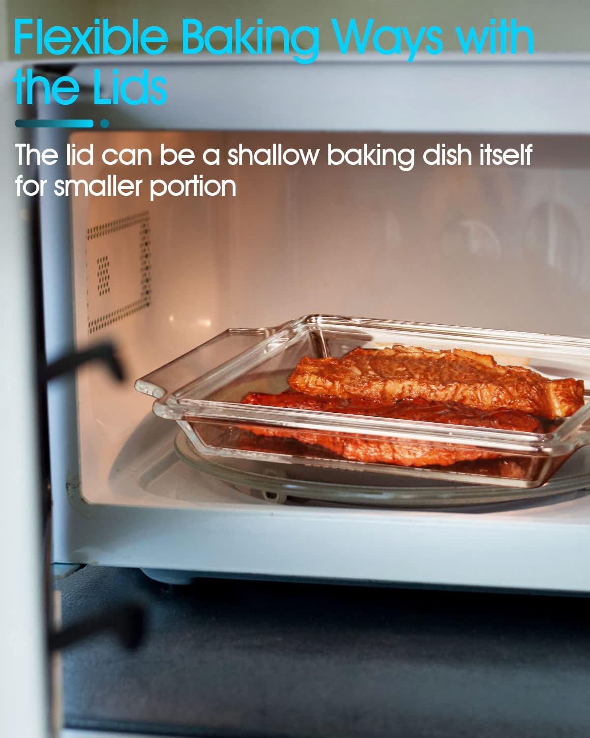 NUTRIUPS 8x8 Baking Dish Square Casserole Baking Dishes with Glass Cover Glass Casserole Dish with Lid Baking Dish Glass Baking Pan for Baking