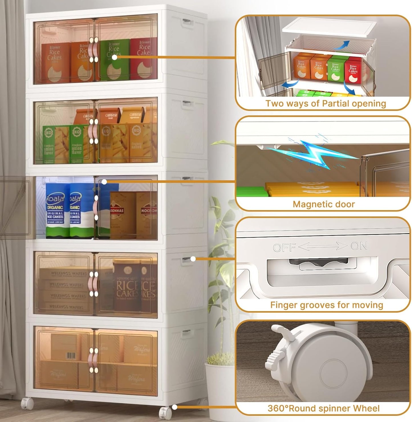 Extra Large Stackable Storage Bins with Lids and Wheels, Foldable Collapsible Closet Organizers,1008QT-168QT/42GAL*6Pack Plastic Stackable Storage drawers for bedroom Dorm