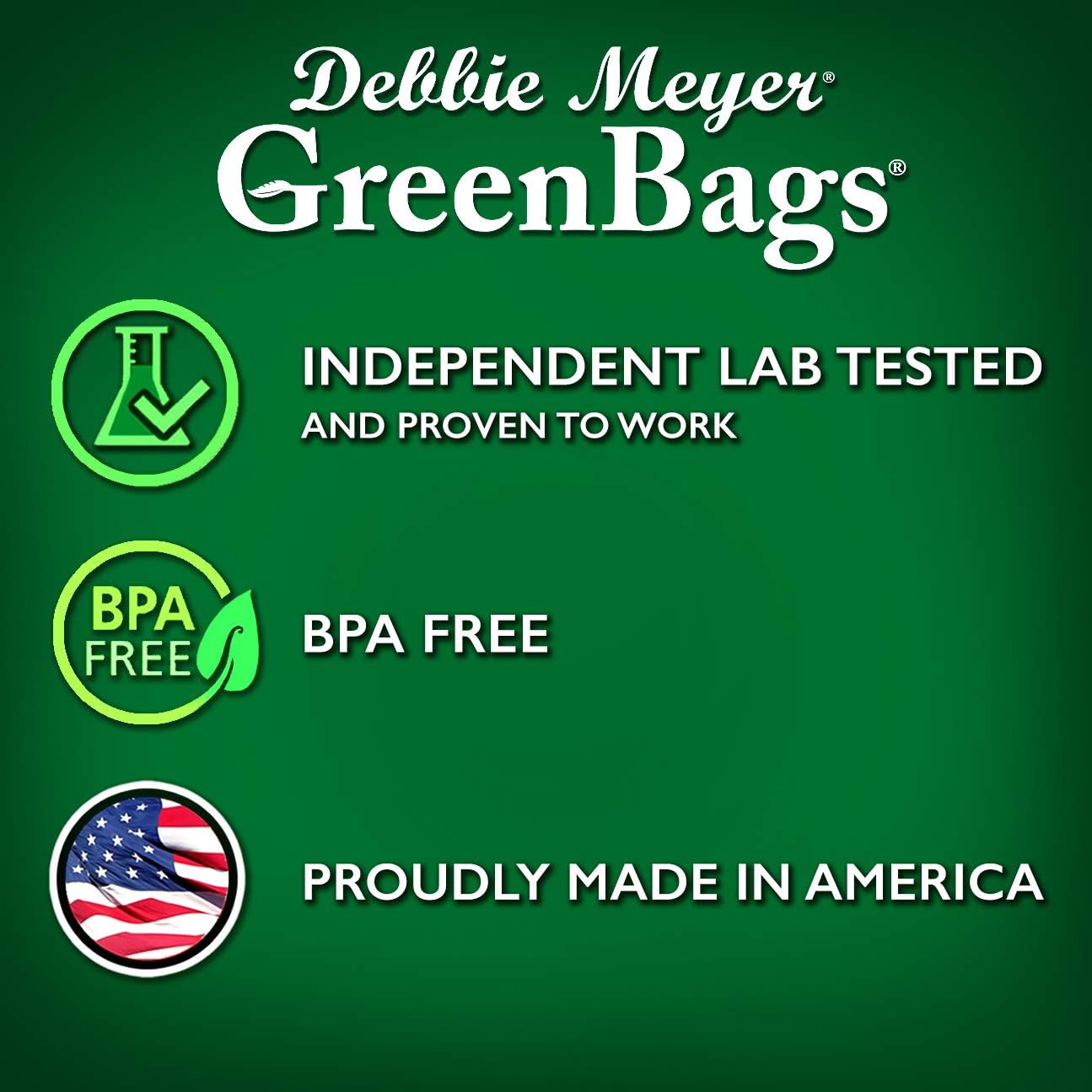 Debbie Meyer, GreenBags 20-Pack (8M, 8L, 4XL) | Reusable Storage Bags Keeps Fruit, Vegetables, Produce, Cut Flowers Fresh Longer, Kitchen & Fridge Preservation Solution, BPA Free, Made in the USA