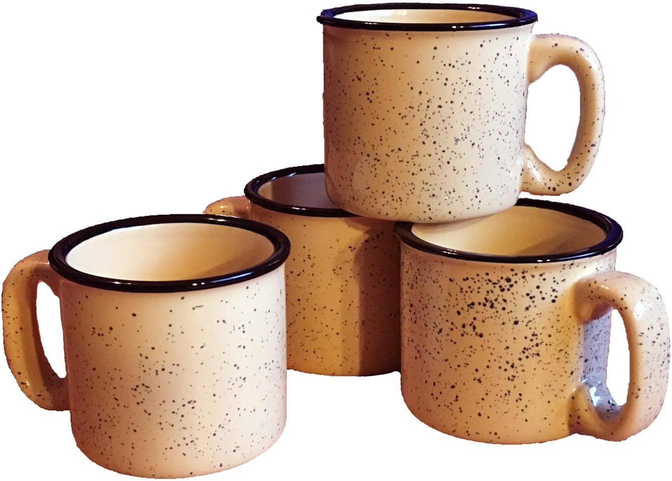 Ceramic Campfire Mug, 15oz - Set of 4 (Sand)