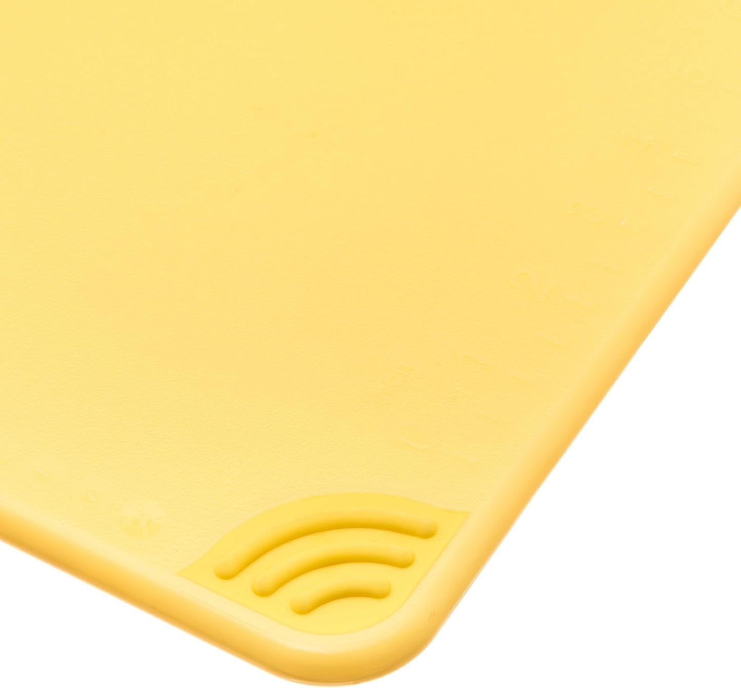 San Jamar Saf-T-Grip Plastic Cutting Board with Safety Hook, 12" x 18" x 0.5", Yellow, (Pack of 6)