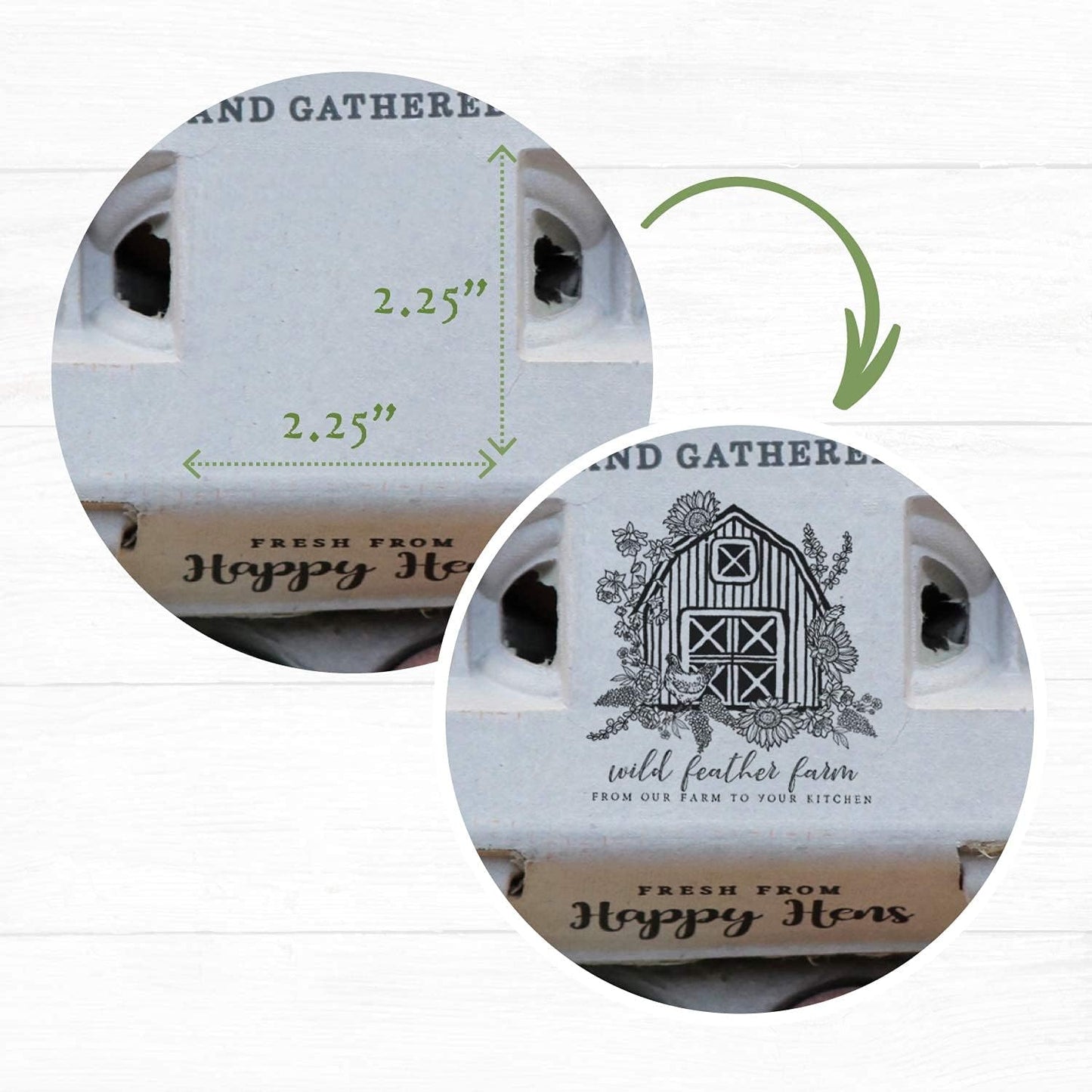 Egg Cartons- Adorable Printed Design for Farm Fresh Eggs, Recycled Paper Cardboard, Sturdy & Reusable, Holds up to XL Chicken Eggs (Blank Stamping, 250)