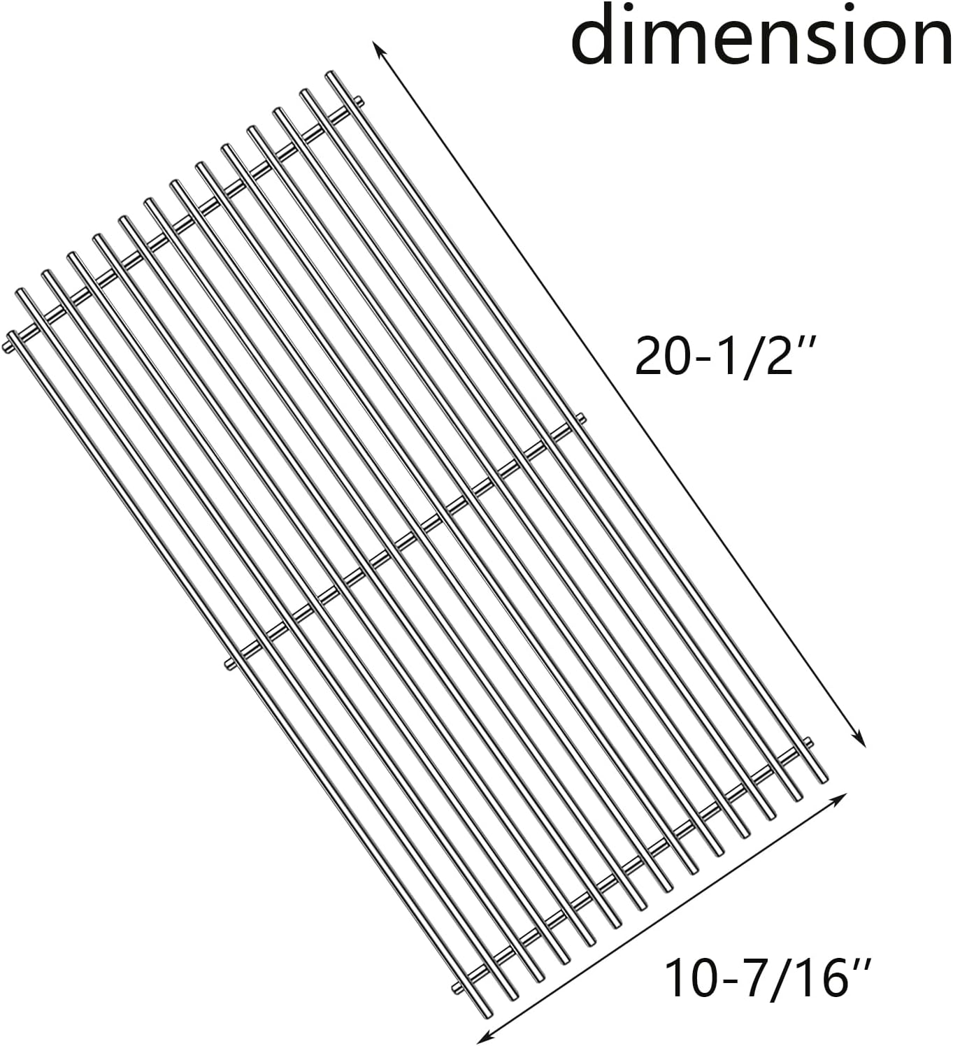 20-1/2" Stainless Steel Cooking Grates Replacement Parts for DCS 24“, 36”, 48“ Series Grill grids 36ABQ 36ABQAR 36ABQR 36BQAR 36BQR 36DBQ 48DBQAR 48DBQR Gas Grill 3pack