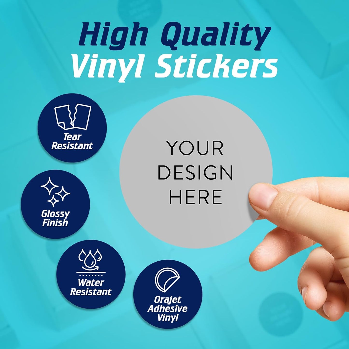 Custom Vinyl Stickers - Upload Your own Image, Text, Design, Logo - Personalized Logo Labels for Handmade, Packaging, Bottle, Jars, Candle, Brand Stickers (Gray, 3x3) 5-1000
