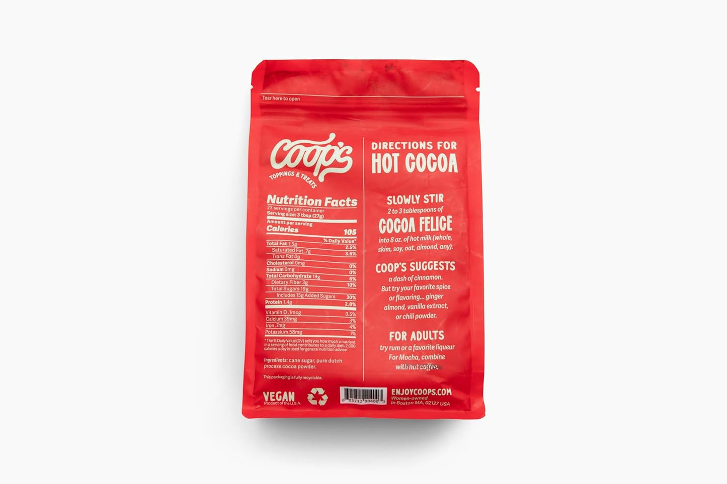 Coop's Cocoa Felice Hot Chocolate Mix - 22 ounce