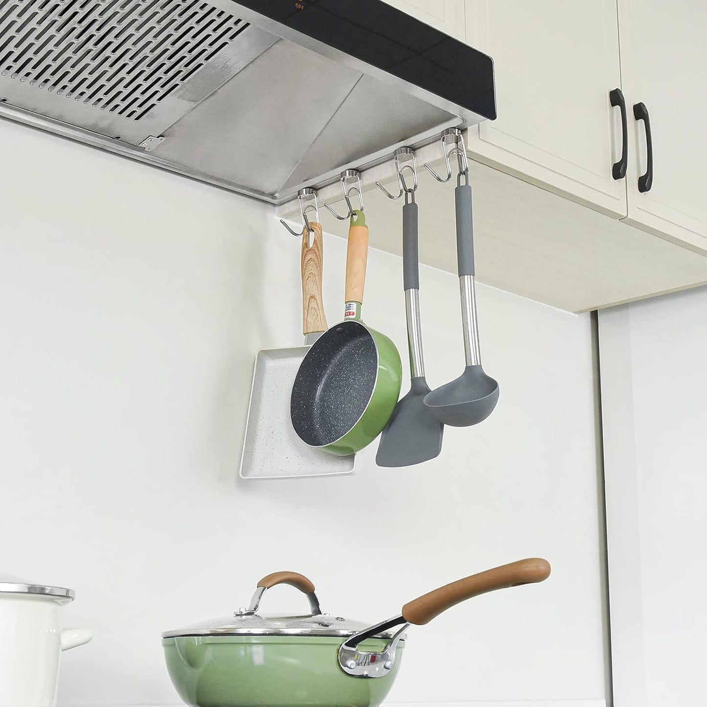 Magnetic Hooks 304 Stainless Steel Hooks Heavy Duty Magnets Hanging Hooks for Refrigerator Grill Toolbox Cabins Outdoor,Cruise Essentials Camper Accessories,4pack(Silver,1.3in-2)