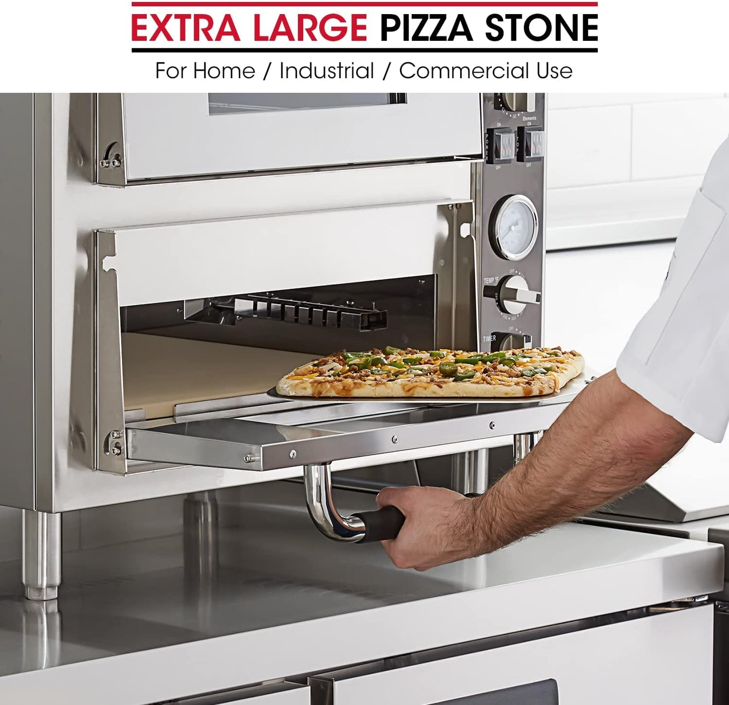 Unicook 22 Inch Extra Large Pizza Stone for Oven and Grill, Rectangular Baking Stone 22" x 14" x 0.6", Thermal Shock Resistant, Ideal for Baking Several Crispy Pizzas Bread