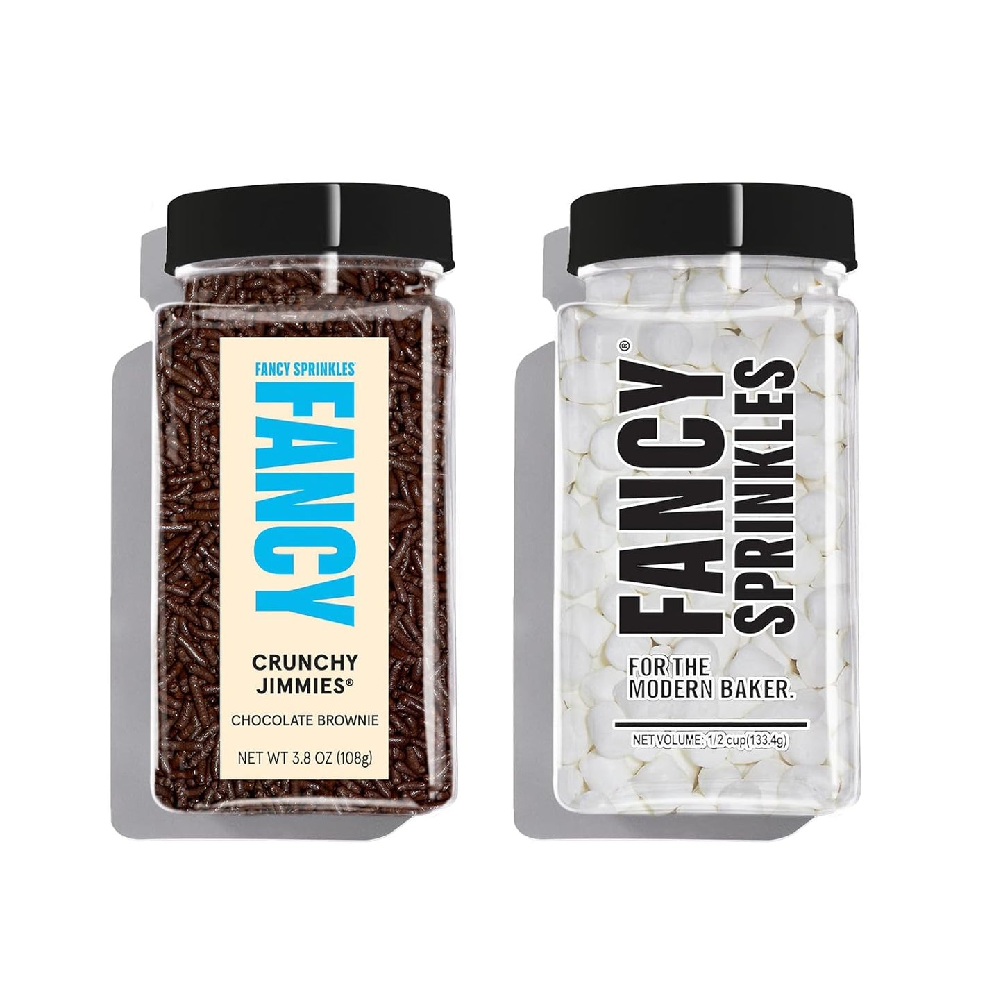 Fancy Sprinkles Limited Edition Fall Season Gimme S'more Sprinkle Set featuring Chololate Jimmies and Mini Marshmallows For Dessert Decorating, Smores and Hot Chocolate (0.50c)