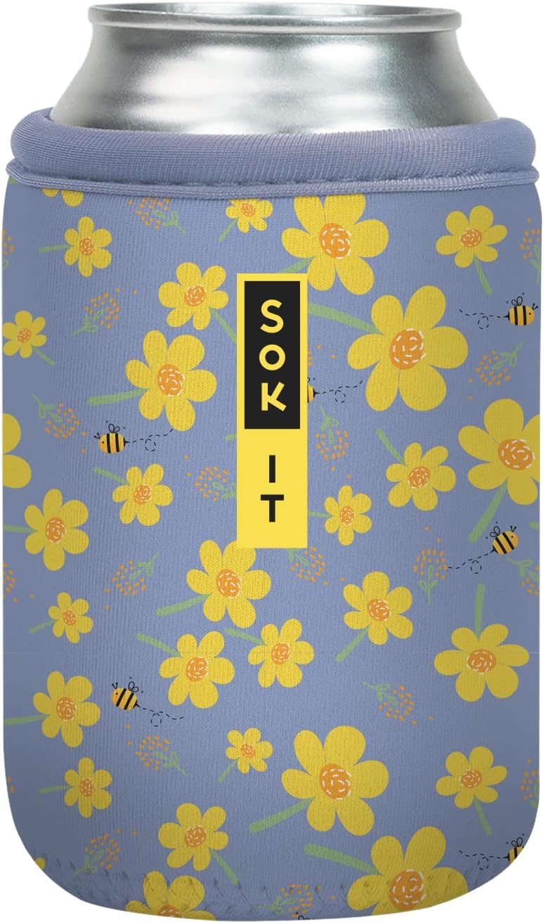 Sok It CanSok Sleeve for Beer & Soda Insulated Neoprene Cover (Lavender Honey, 12oz Can Sleeve)