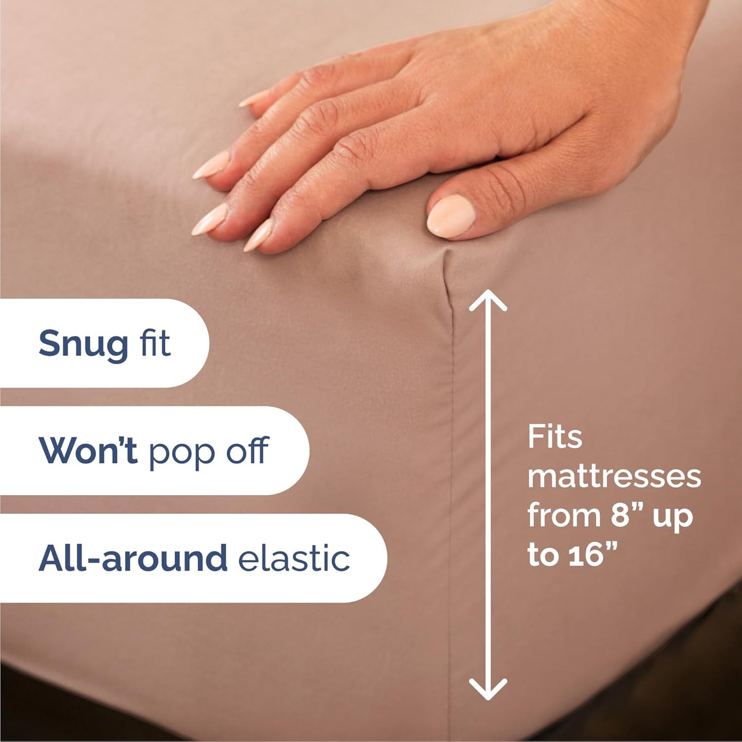 Cal King Size 4 Piece Sheet Set - Comfy Breathable & Cooling Bed Sheets Set - Hotel Luxury Bedding for Women, Men, Kids, Teens, Boys & Girls - Deep Pockets, Ultra-Soft, Wrinkle Free - Oeko-Tex - Mauve