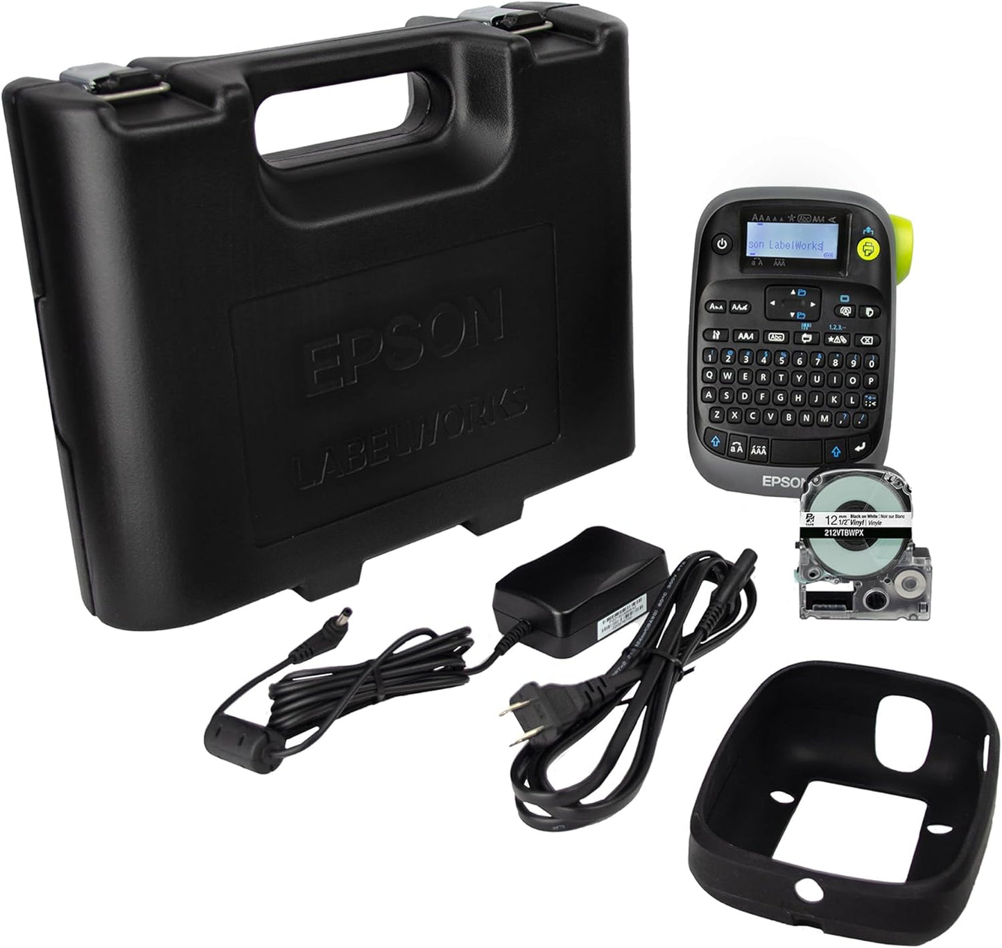 LABELWORKS Epson LW-PX300VP Industrial Label Maker Complete Kit - with Accessories, Sticker Labels, Magnetic Tape Compatible, Only Uses 203 & 205 Shrink Tube Tapes, Portable Handheld Printer