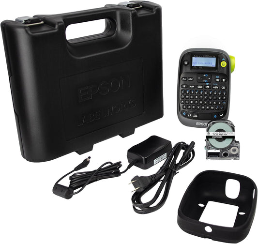 LABELWORKS Epson LW-PX300VP Industrial Label Maker Complete Kit - with Accessories, Sticker Labels, Magnetic Tape Compatible, Only Uses 203 & 205 Shrink Tube Tapes, Portable Handheld Printer