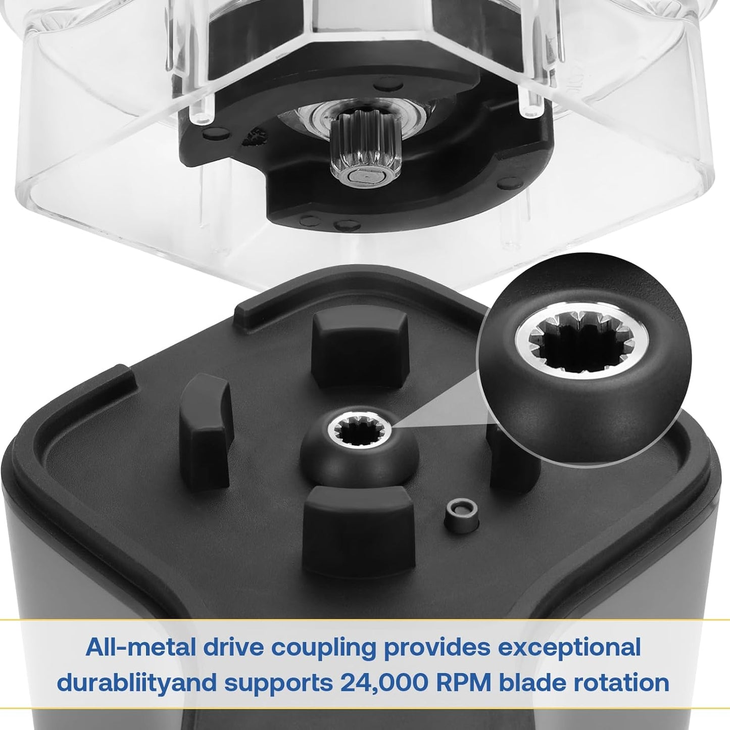 CRANDDI Smart Commercial Blender Digital Touch Screen with Removable Cover, 80oz Capacity, 3 Pre-Set Program with Smoothie, Juice, Cleaning and More, 1500W, 120V, K85TS (Grey)