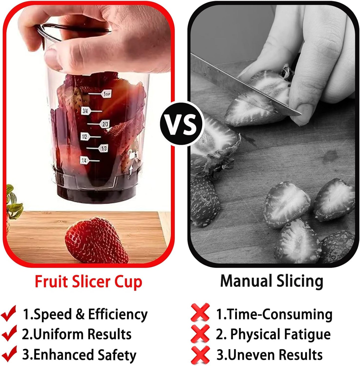 NOVANO Fruit & Onion Cutter Vegetable Chopper Cup, Detachable Fruit Cutter Slicer with Push Plate,Cut fruits and vegetables evenly into cubes,Slicing Gadget for Easy Food Prep Home Use