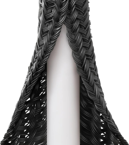 ZhiYo 20ft - 1/4 inch Cable Sleeve, Cord Wrap Wire Protector Tubing for Pets, PC Cable Wrap, Computer Cable Management Sleeve - Black