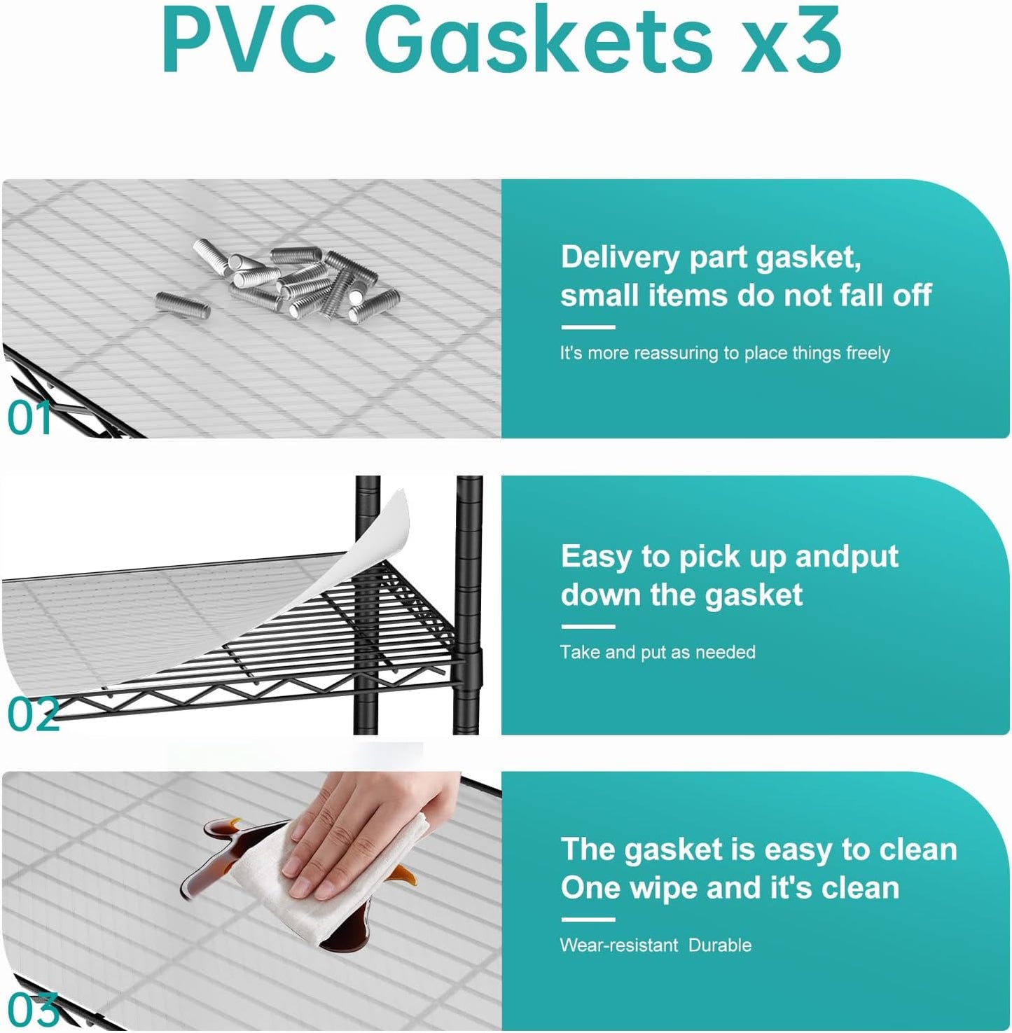 SINGAYE 5 Garage Heavy Duty Shelving Unit Kitchen Pantry Close Home Organizers and Storage Bathroom Shelf Laundry Room Organization Industrial Book Metal Wire Adjustable Shelves