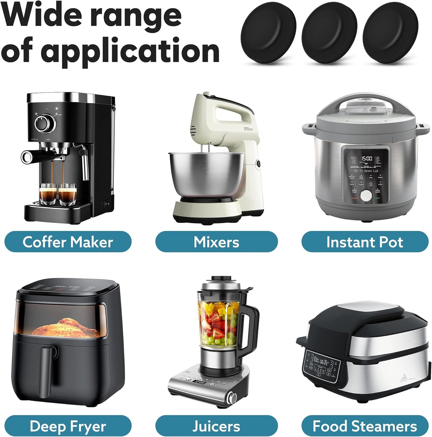 Appliance Sliders for Kitchen Appliances 16 PCS Self-Adhesive Small Kitchen Appliance Accessories Kitchen Hacks Easy to MovIing & Space Saving Kitchen Must Have Gadgets