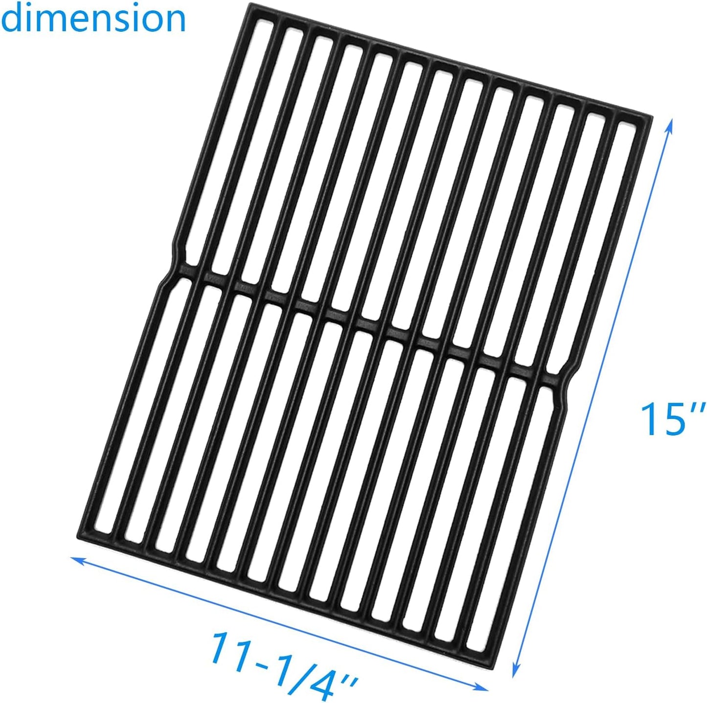 15" Cast Iron Grid grates Replacement Parts for Weber Spirit E200 S-200 Spirit E-210 Spirit S-210 Spirit 500, Genesis Silver A Gas Grills 7522 7521 7523 65904 65905