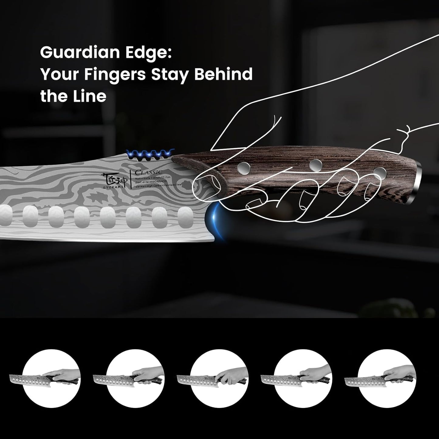 Nakiri Chef Knife, 7.2 Inch Japanese Style Vegetable kitchen Knife, Razor Sharp for Precision Cutting, Damascus Pattern, Ergonomic Full Tang Wooden Handle, Birthday Wedding Cooking Gifts