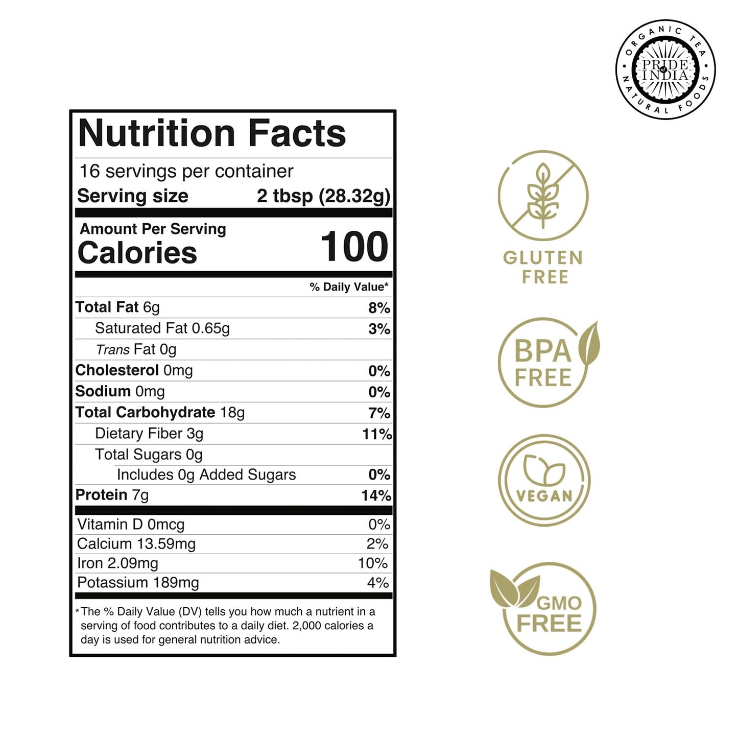 Pride of India- Red Lentil Flour 1 lbs (454 gm) Hint of Sweetness Slightly Nutty Earthy Flavor Freshly Milled in Small Batches |Ideal for Cakes Sauces Pasta Crepes Meatballs | Vegan, Gluten Free