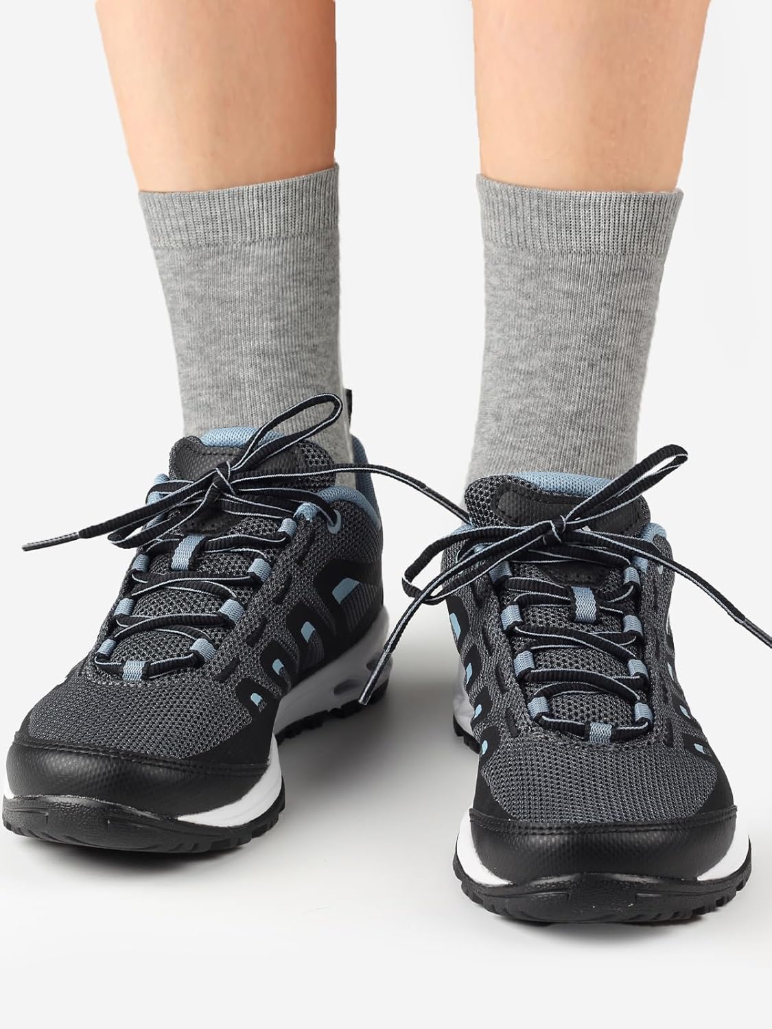 COTTON DAY Unisex Little Kids Youth Boys Girls Soft Cotton Crew Dress Socks Seamless Toe Black White Gray Navy 6 Pack