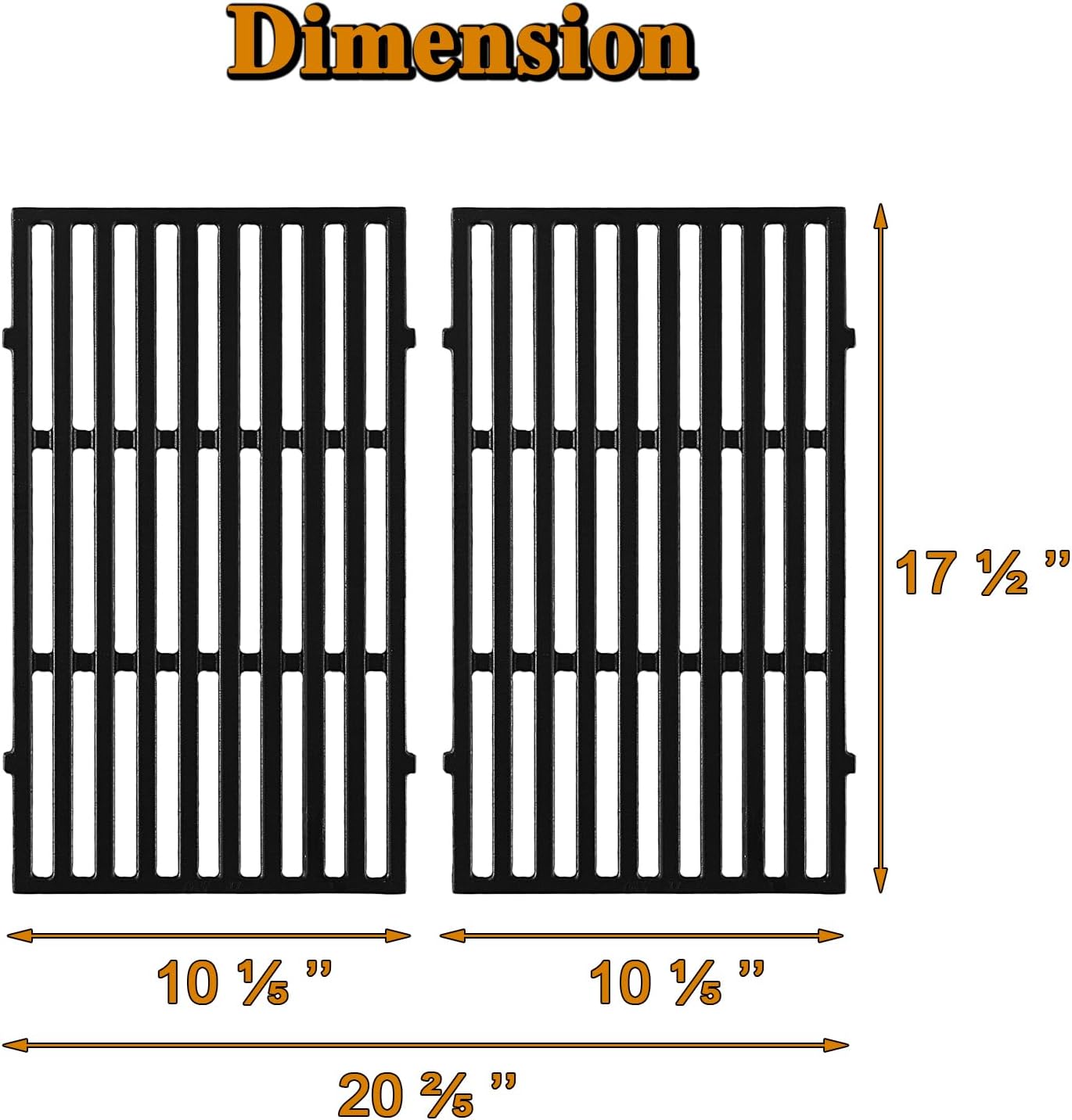 7637 Grill Grates Spirit E-210 Grill Replacement Parts for Weber Spirit 200 Series Grill Parts Spirit E210 210 E-215 E215 E220 E-220 Spirit II E-210 E210 Spirit 2 E-210 E210 GS4 Cooking Grates