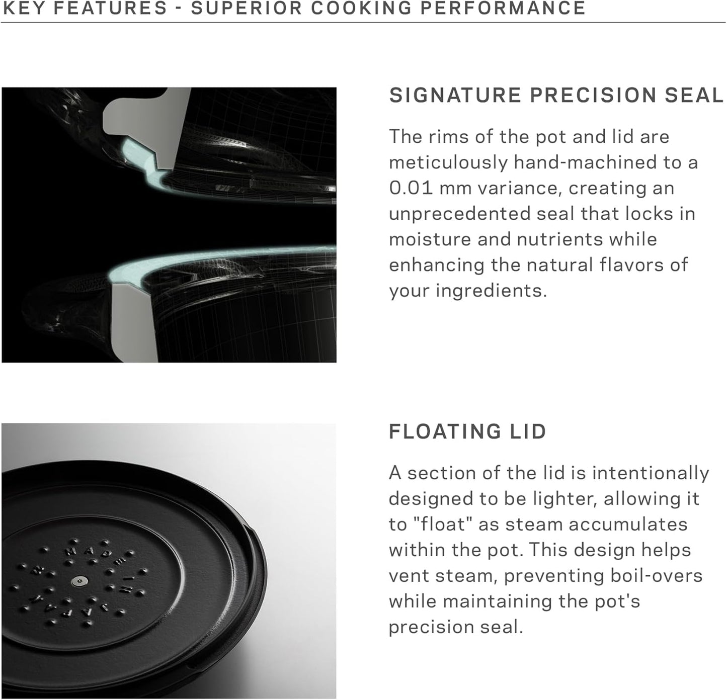 Vermicular Oven Pot 2.0 | Lightweight Enameled Cast Iron Pot | 14cm (1 Qt) | Non-Toxic | Induction-compatible | Dutch Oven | Made in Japan | Matte Black