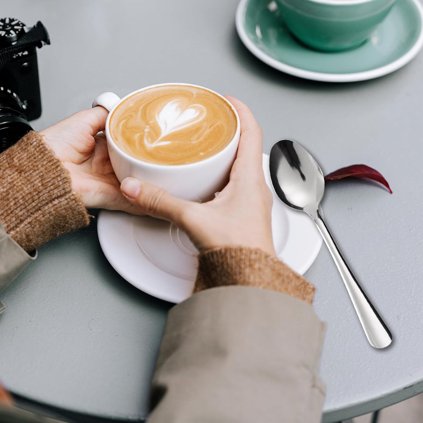 60 PCS Teaspoons Set - Windsor Stainless Steel Tea Spoons 5.9 Inch with Dishwasher Safe Small Spoons,Metal Dessert Spoon,Dinner Spoon Silverware for Home,Kitchen or Restaurant