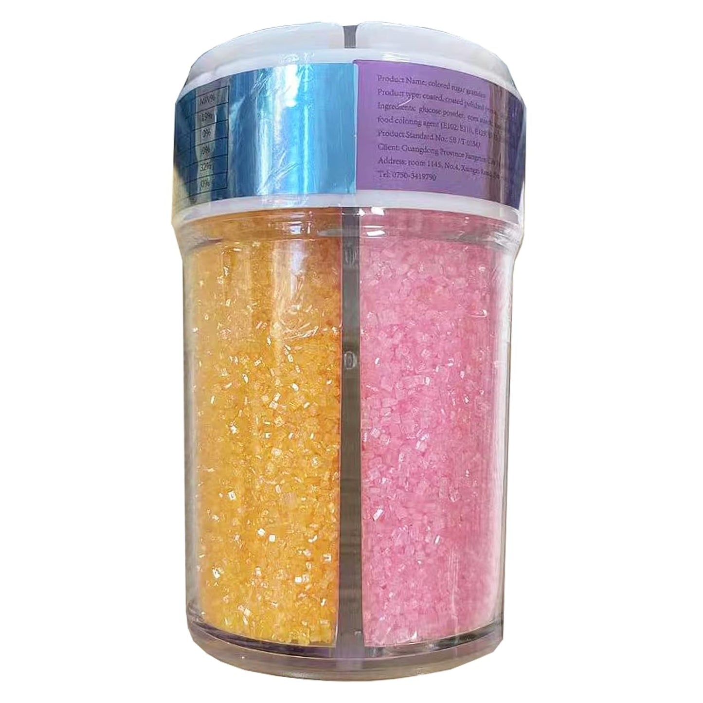 Sentovac 4-Colors Sanding Sugar for Baking Edible Sparkling Sugar Sprinkles Coarse Sugar Crystals for Baking Cake Cookie Cupcake Topper Ice Cream Decoration Supplies（Purple Yellow Green Pink）